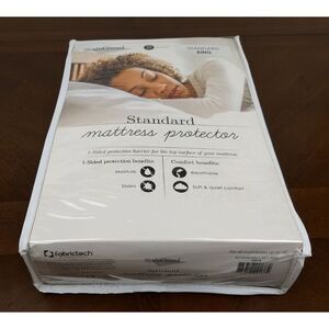 STAINGUARD Mattress Protector King Size White 1-Sided‎ Protective Barrier NEW